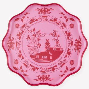 Pink Vintage Botanical  Reusable Large Plates